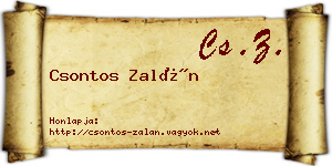 Csontos Zalán névjegykártya